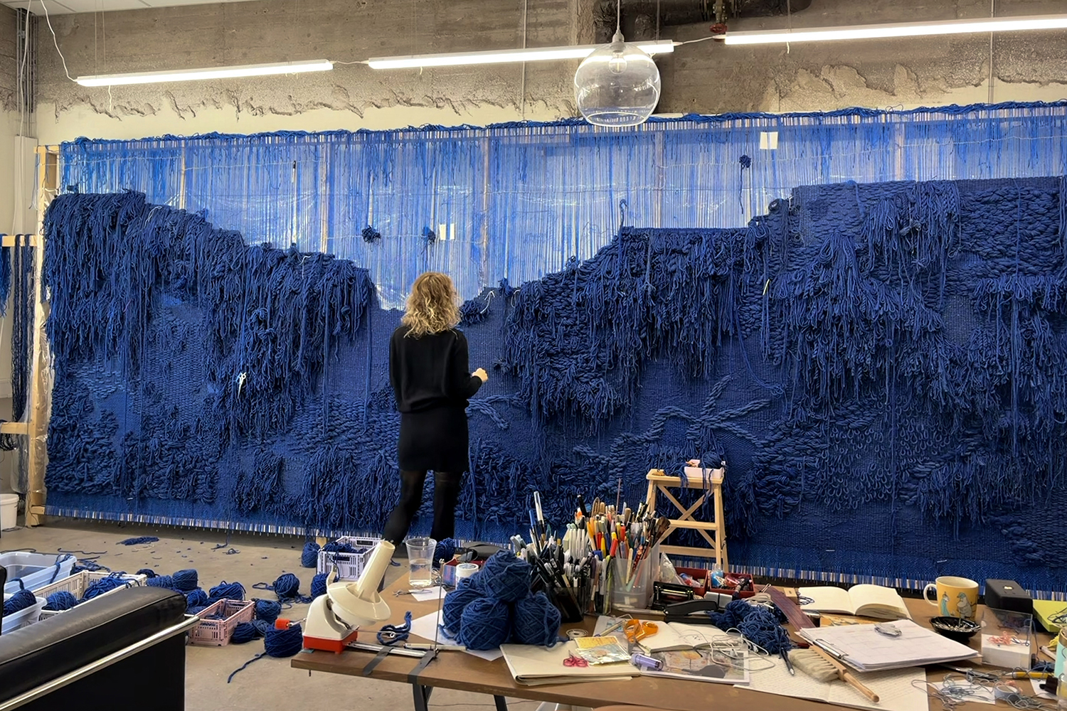 stort verk i en atelje