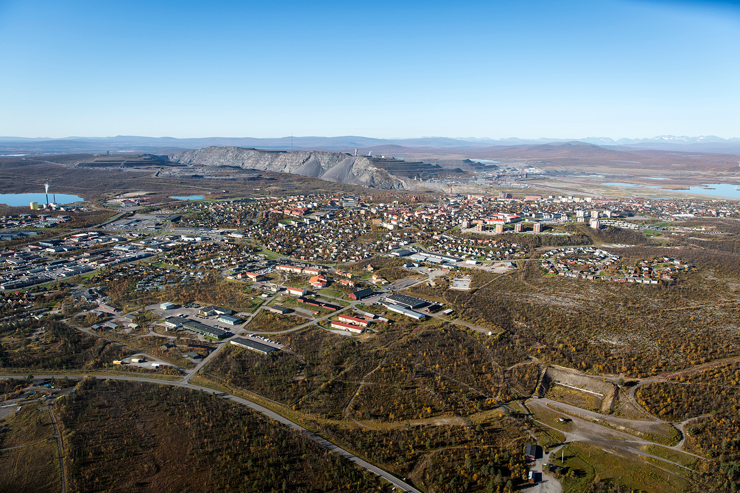 Flygbild över Kiruna
