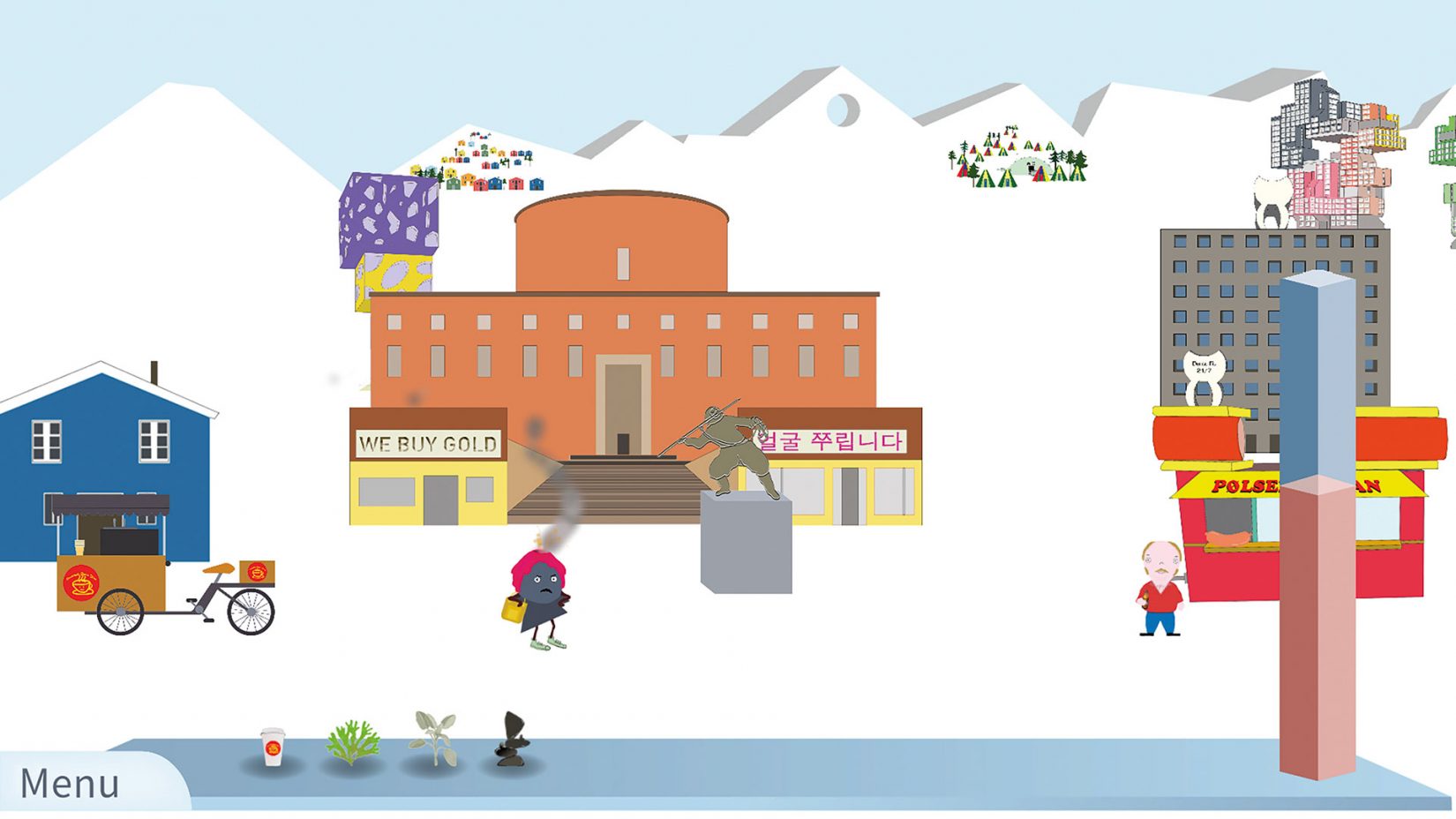 Bild från spelet Krabstadt Buttons