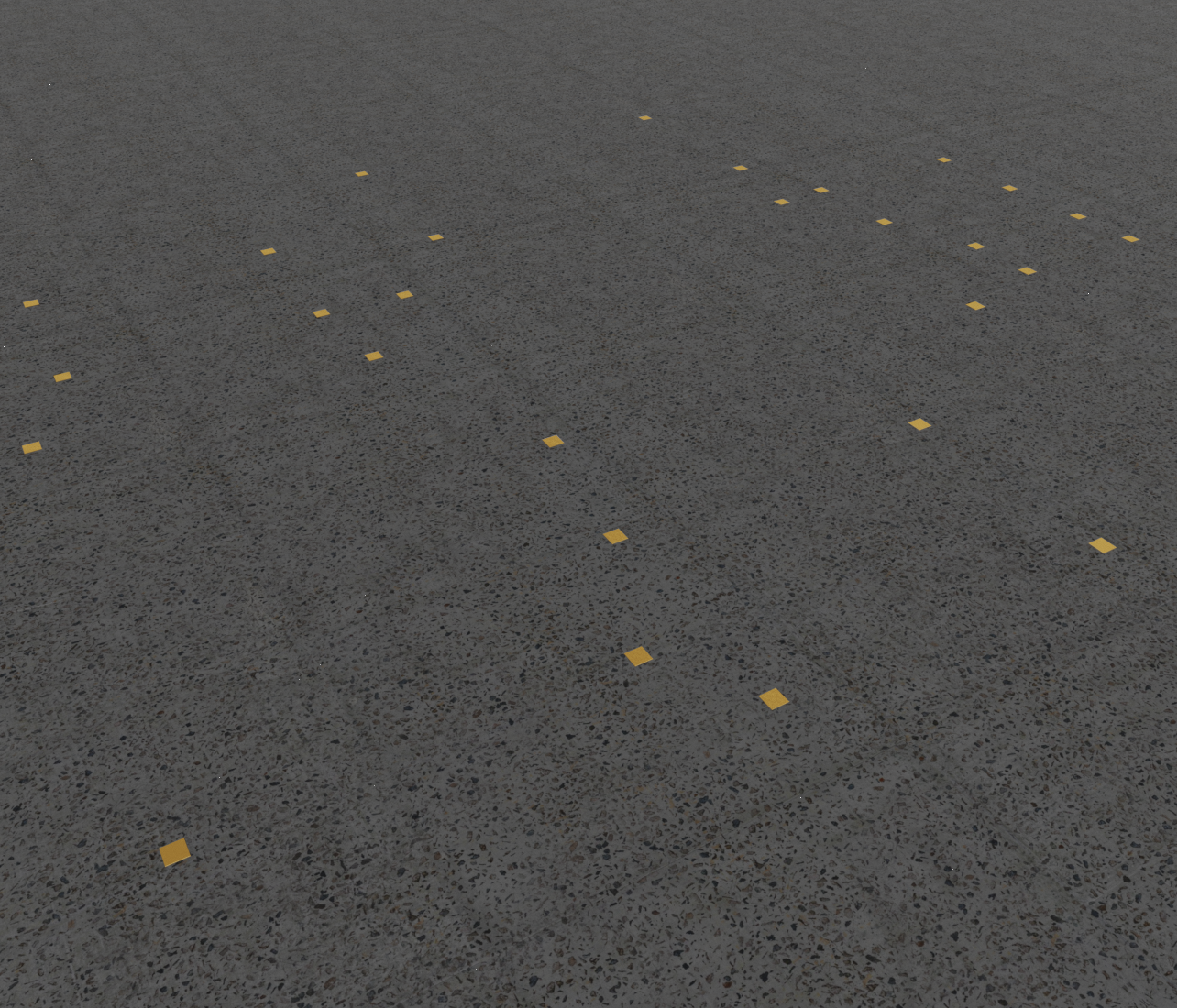 Grått golv med bronspunkter i abstrakt mönster