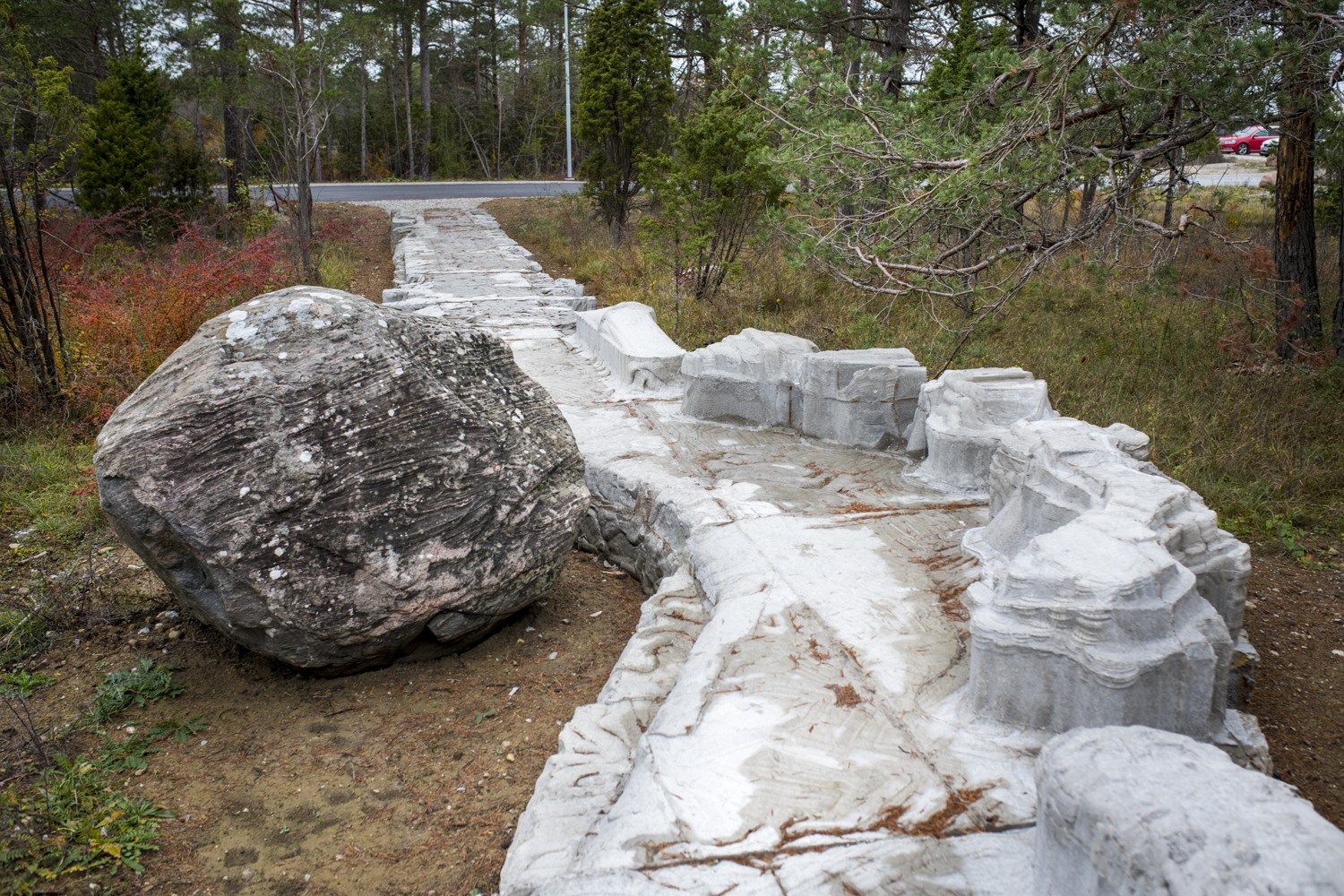 En väg gjord av cement